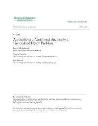 Applications of Variational Analysis to a Generalized Heron Problem Boris S