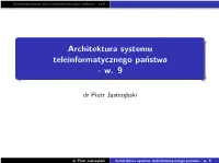 Architektura Systemu Teleinformatycznego Panstwa