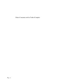 Ethical Consensus and the Truth of Laughter