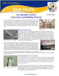 Fire Sprinkler System: October 2009 a Life Saver and Building Protector