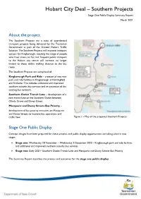 Hobart City Deal – Southern Projects Stage One Public Display Summary Report March 2021