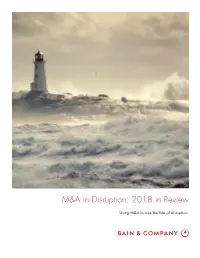 M&A in Disruption: 2018 in Review