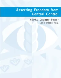 NEPAL: Asserting Freedom from Central Control