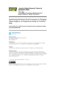 Revue De Géographie Alpine, 109-1 | 2021 Questioning Mountain Rural Commons in Changing Alpine Regions