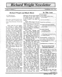 Richard Wright Newsletter II