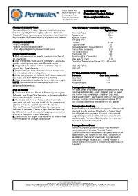 Technical Data Sheet Permatex® Plastic & Rubber Cyanoacrylate