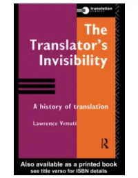 Venuti on Translation