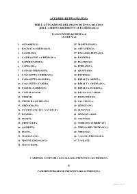 Accordo Di Programma 2012-2014