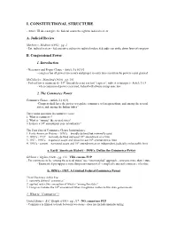 I. Constitutional Structure