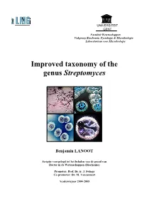 Improved Taxonomy of the Genus Streptomyces