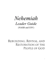 Nehemiah Leader Guide (NASB and ESV)