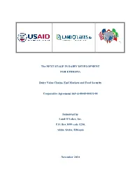 Next Stage for Dairy Development in Ethiopia