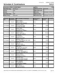 Schedule A: Contributions Sch-A