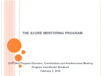 Acure Mentoring Program