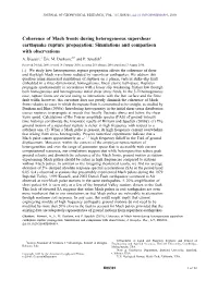 Coherence of Mach Fronts During Heterogeneous Supershear Earthquake Rupture Propagation: Simulations and Comparison with Observations A