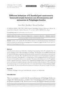 ﻿Different Behaviour of C-Banded Peri-Centromeric Heterochromatin