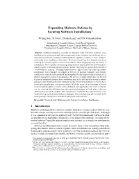 Expanding Malware Defense by Securing Software Installations*