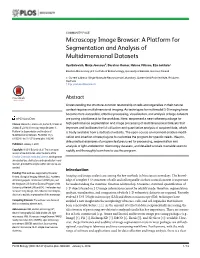 Microscopy Image Browser: a Platform for Segmentation and Analysis of Multidimensional Datasets