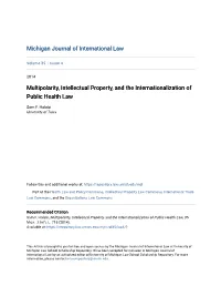 Multipolarity, Intellectual Property, and the Internationalization of Public Health Law