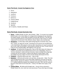 Name That Breed: Answer Key Beginners Class 1