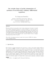 On Certain Types of Point Symmetries of Systems of Second-Order Ordinary Diﬀerential Equations