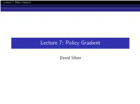 Policy Gradient