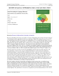 Review of Social Networking for Language Education