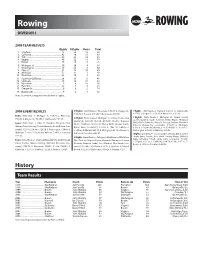 Rowing DIVISION I