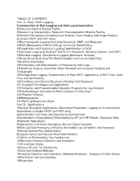 TABLE of CONTENTS Part A: Basic Well Logging