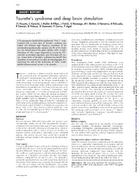 Tourette's Syndrome and Deep Brain Stimulation