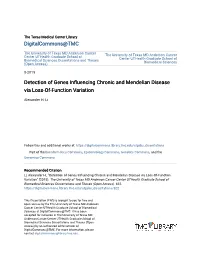 Detection of Genes Influencing Chronic and Mendelian Disease Via Loss-Of-Function Variation