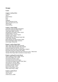 Europe Nominee List Updated 26 Aug 2010