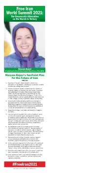 Free Iran World Summit 2021: the Democratic Alternative on the March to Victory