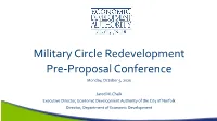 Military Circle Redevelopment Pre-Proposal Conference Monday, October 5, 2020