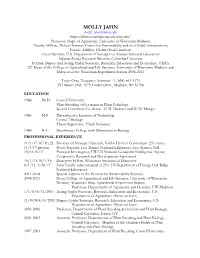 MOLLY JAHN Molly.Jahn@Wisc.Edu Https:/Jahnresearchgroup.Cals.Wisc.Edu/ Professor, Dept