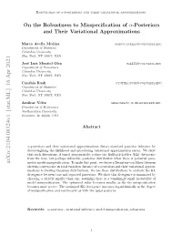 On the Robustness to Misspecification of Α-Posteriors and Their