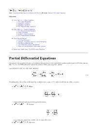 Partial Differential Equations
