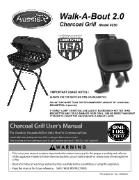 Walk-A-Bout 2.0 Charcoal Grill Model 4250