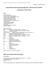 Wintersemester 2000/01