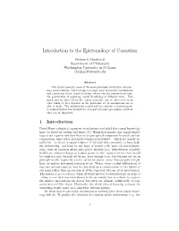Introduction to the Epistemology of Causation