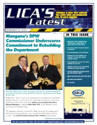 Mangano's DPW Commissioner Underscores Commitment to Rebuilding the Department