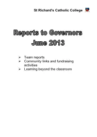 May I Propose That the Enclosed Format of Reports Which Usually