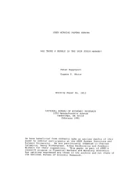 Nber Working Papers Series