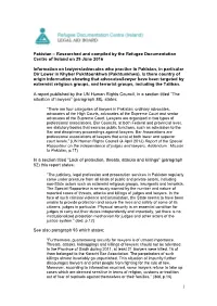 Researched and Compiled by the Refugee Documentation Centre of Ireland on 29 June 2016