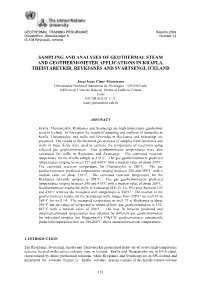 Sampling and Analyses of Geothermal Steam and Geothermometer Applications in Krafla, Theistareykir, Reykjanes and Svartsengi, Iceland