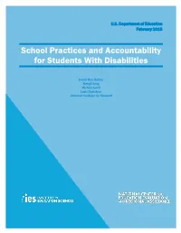 School Practices and Accountability for Students with Disabilities