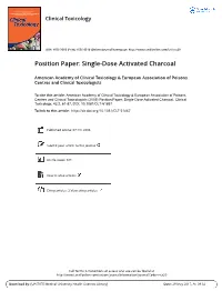 Single-Dose Activated Charcoal