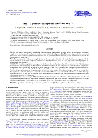 The 10 Parsec Sample in the Gaia Era?,?? C