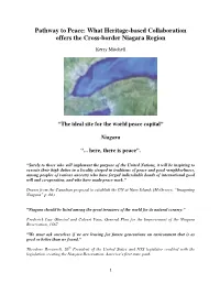 What Heritage-Based Collaboration Offers the Cross-Border Niagara Region