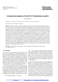 A Dynamical Analysis of the HD 37124 Planetary System